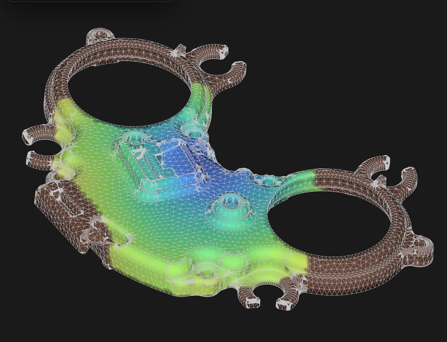 Flow solver: fill pattern and pressure across the part.